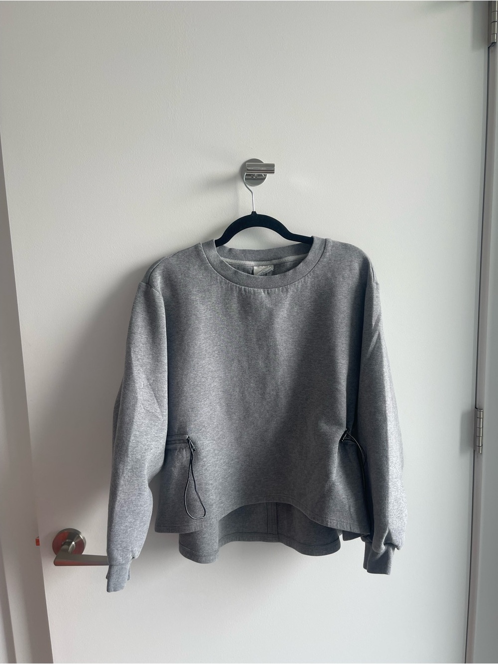 Varley Sinched Side  Gray Pullover Sweatshirt